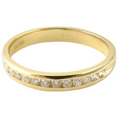 14 Karat Yellow Gold Diamond Wedding Band