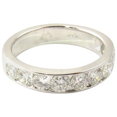 14 Karat White Gold Diamond Wedding Band