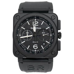 Certified Authentic Bell & Ross BR 033888; Millimeters Black Dial