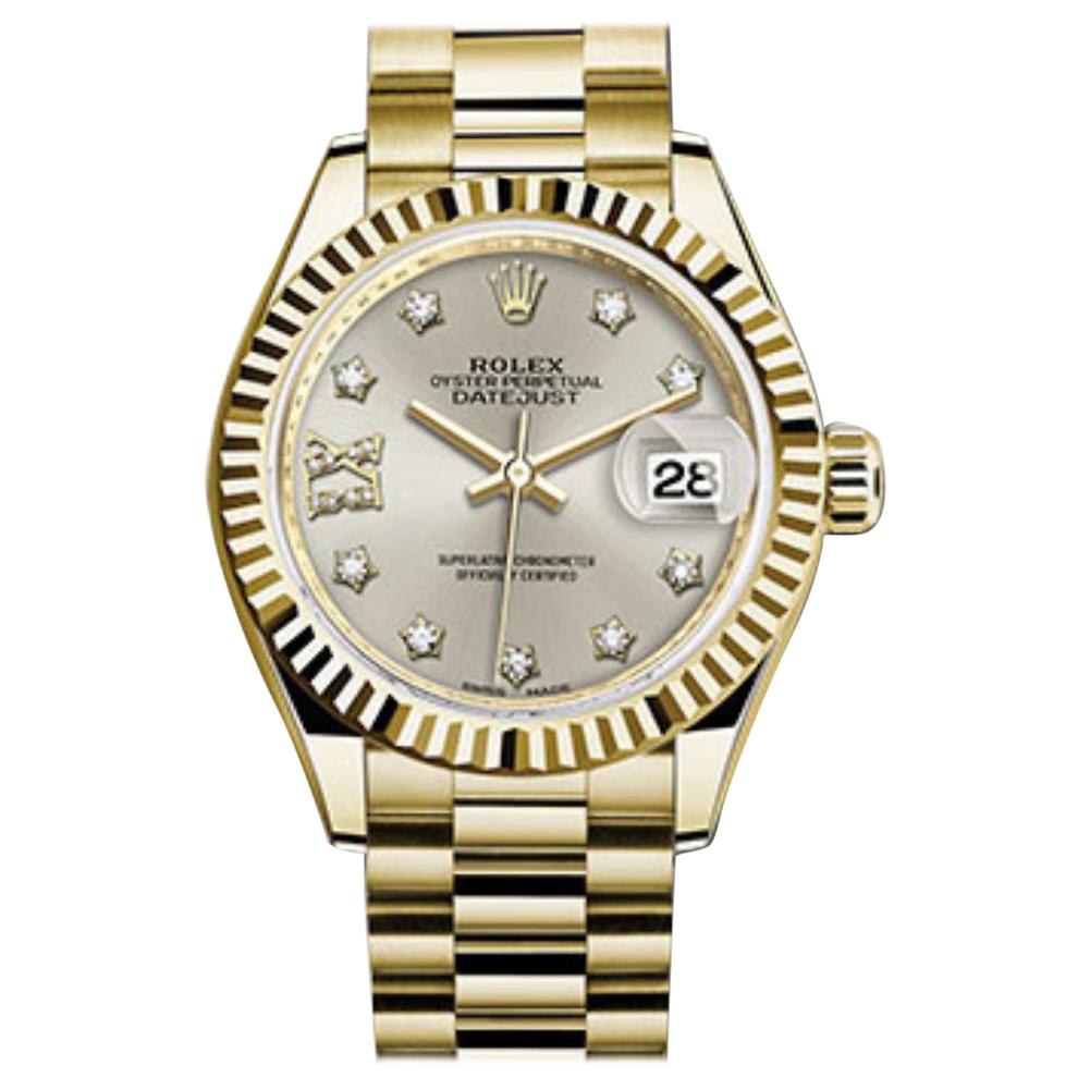Certified Authentic Rolex Datejust25500, Silver Dial For Sale at 1stDibs