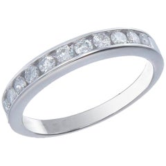 Cartier 1895 Wedding Band Platinum Diamonds Ring