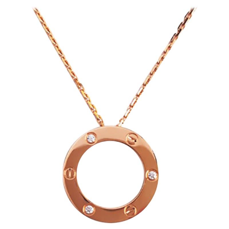cartier love necklace white gold 