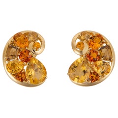 Vintage Seaman Schepps Citrine and Gold Earrings