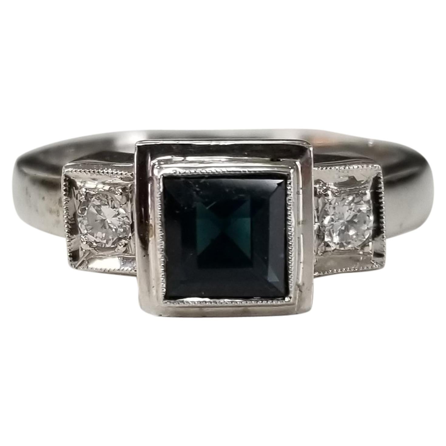 Tourmaline and Diamond Ring For Sale