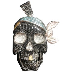 Used Joe Rodeo Diamond Skull Pendant