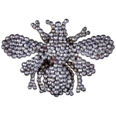 Antique Georgian Cut Steel Bee Brooch, circa 1790