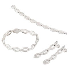 Cartier Daidea Diamond Necklace, Bracelet and Earring Suite