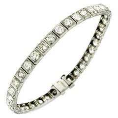 Art Deco 7.50 Carat Diamond Platinum Bracelet