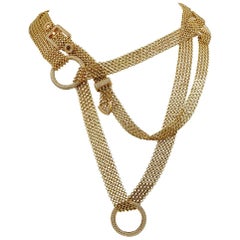 Hermes Diamond Gold Necklace and Bracelet