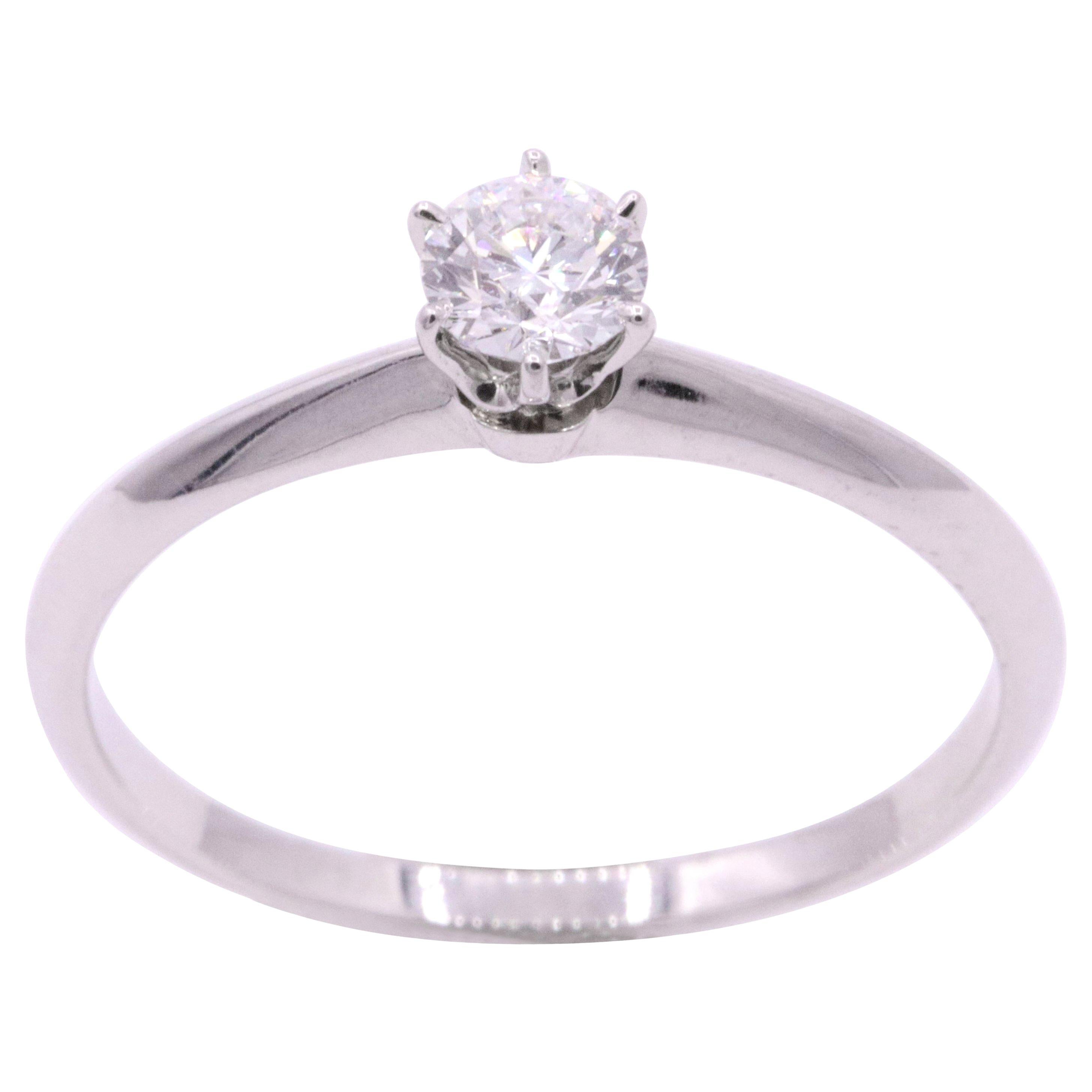 Tiffany and Co. Diamond Solitaire Engagement Ring 0.30 Carat F VS1 Platinum  For Sale at 1stDibs | tiffany 0.3 carat ring, 0.30 carat diamond ring  price, 0.3 carat diamond ring