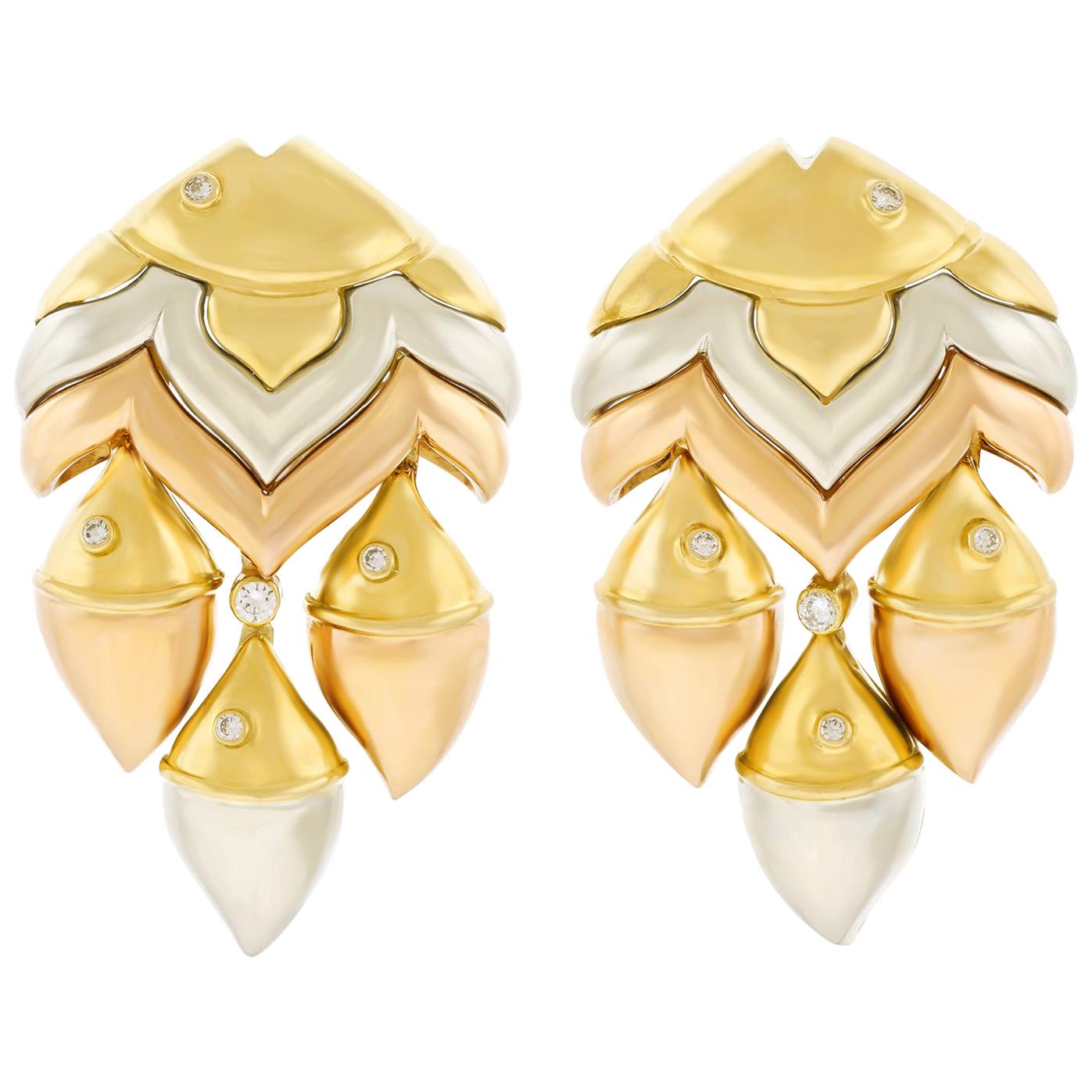 Bulgari "Naturalia" Gold Earrings