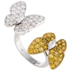 Van Cleef & Arpels Two Butterfly Between the Finger Gold Diamond and Yellow