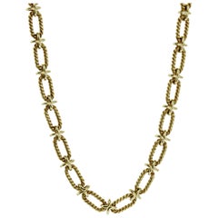 Tiffany & Co. Woven Gold Sautoir Necklace