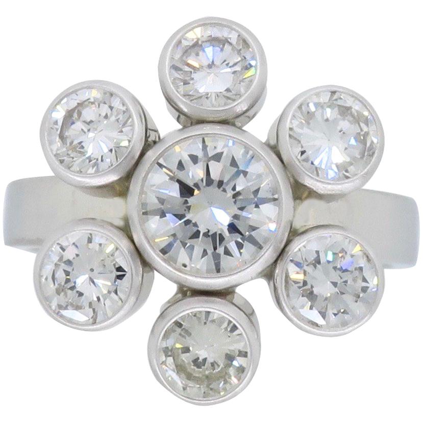 Matte Finish 2.22 Carat Diamond Fashion Ring