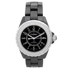 Chanel Ceramic Diamond J12 Automatic Wristwatch Ref H0969