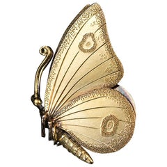 Antique Victorian Era Russian Gold Butterfly Brooch Pin