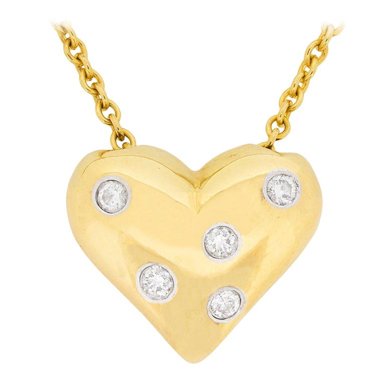 Co. Etoile Heart Diamond Pendant 