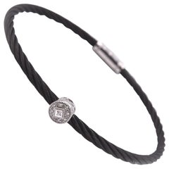 Charriol Alor Black Stainless-Steel and Diamond Station Bracelet