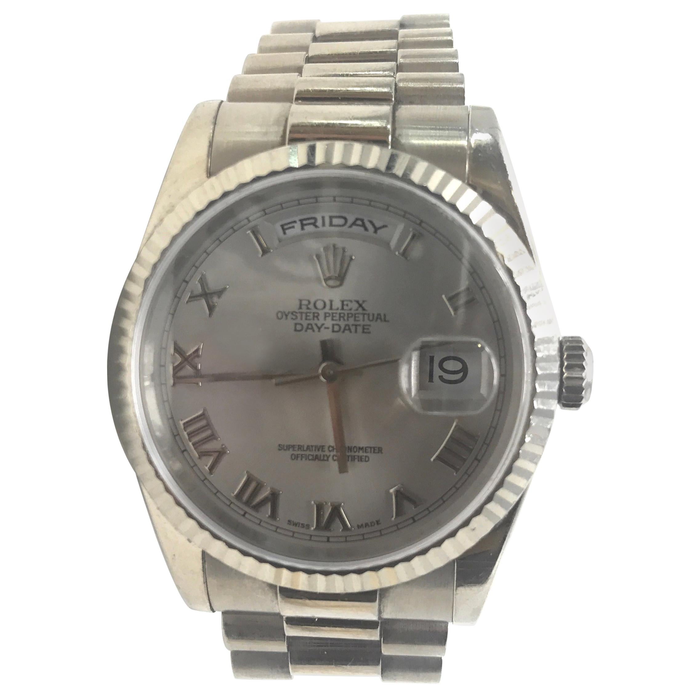 Rolex Day-Date 36mm White Gold For Sale
