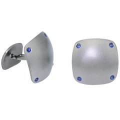 Margherita Burgener Blue Sapphire Titanium 18Kt Gold Cufflinks