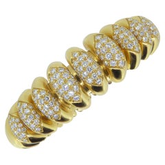 Bulgari 18 Carat Yellow Gold and Diamond Celtaura Bracelet Bangle