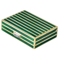 Cartier  Enamel Gold  Diamond  Pill Box