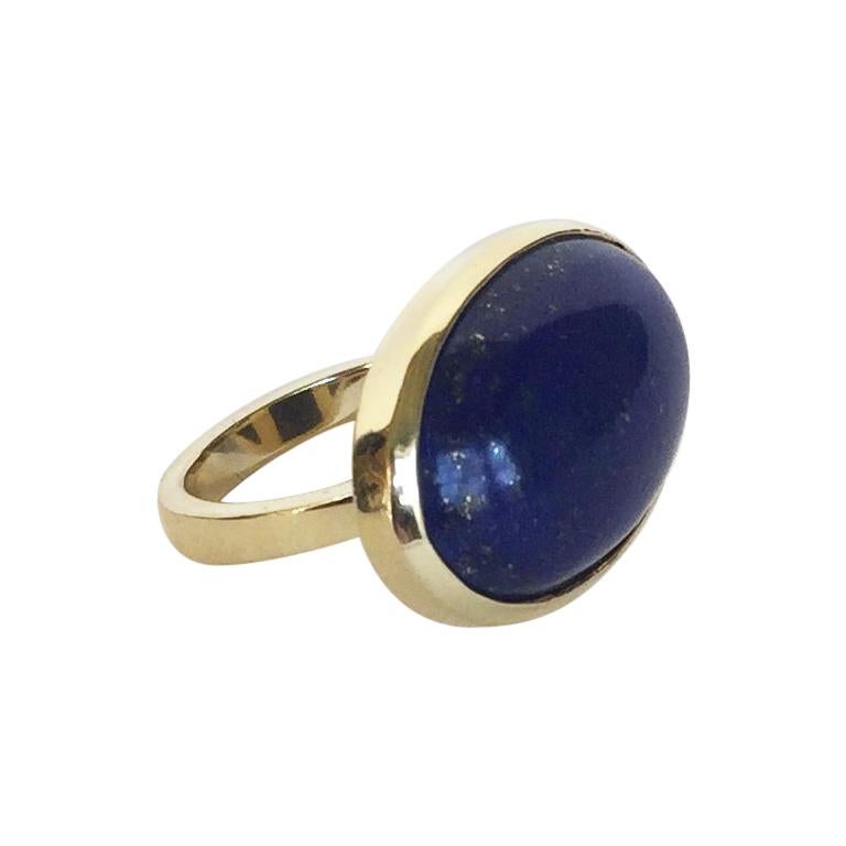 Marina J Lapis Lazuli and 14 K Yellow Gold  Ring 
