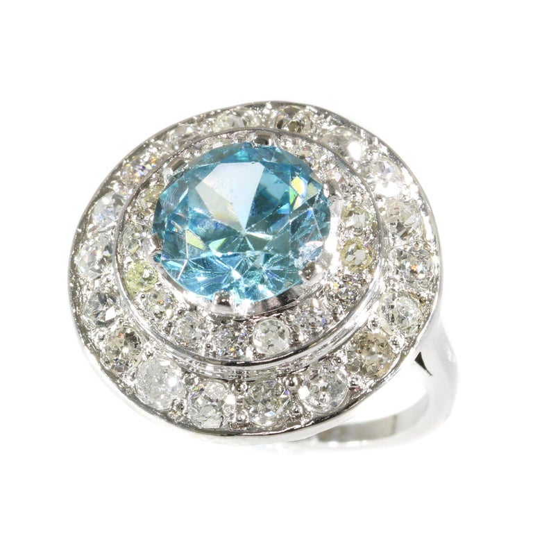 Diamond Loaded Platinum Engagement Ring with a Big Starlite in its