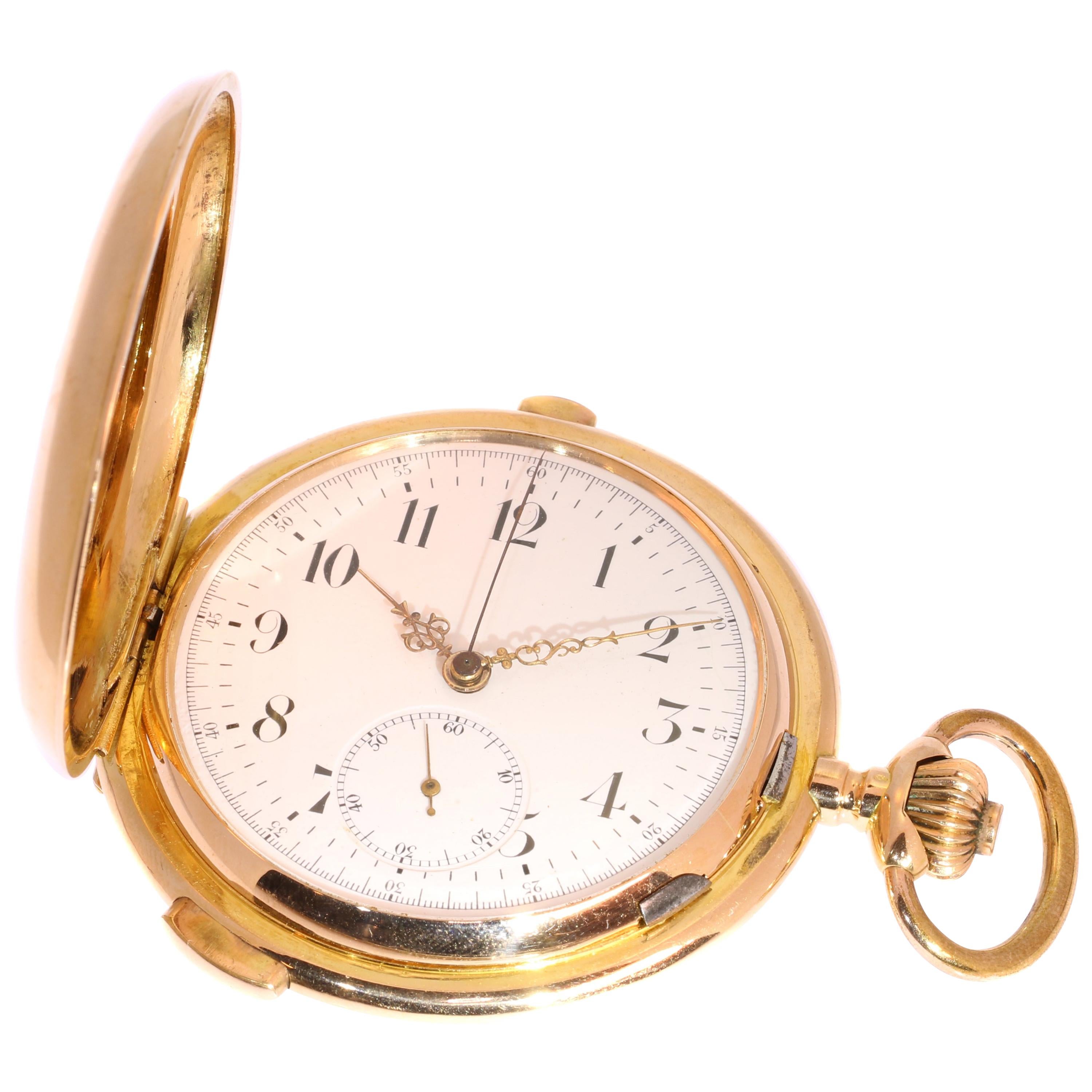 Stunning Victorian Ancre Gold Pocket Watch with Sonnerie Quarter Repeater