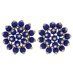 Alleto Brothers Gold, Diamond and Lapis Lazuli Earrings