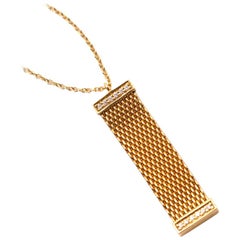 Tiffany & Co. Somerset Gold Mesh and Diamond Pendant