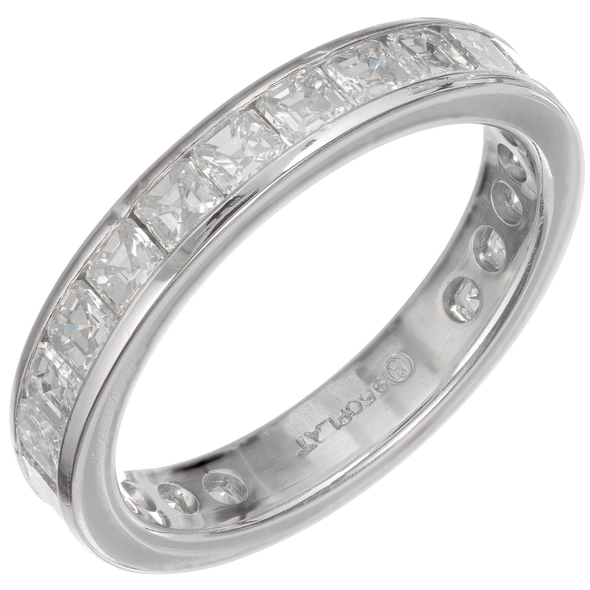 Peter Suchy 5.50 Carat Asscher Diamond Platinum Eternity Wedding Band