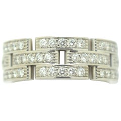 Cartier Maillon Panthère Diamond Ring 18 Karat White Gold