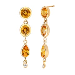 earrings sapphire yellow drop weighing carat diamond want 1stdibs