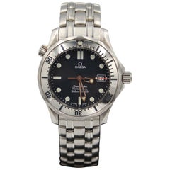 Men's Omega Seamaster Steel Watch, Blue Dial