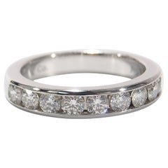 Platinum Tiffany & Co. Diamond Ring Channel Set Genuine