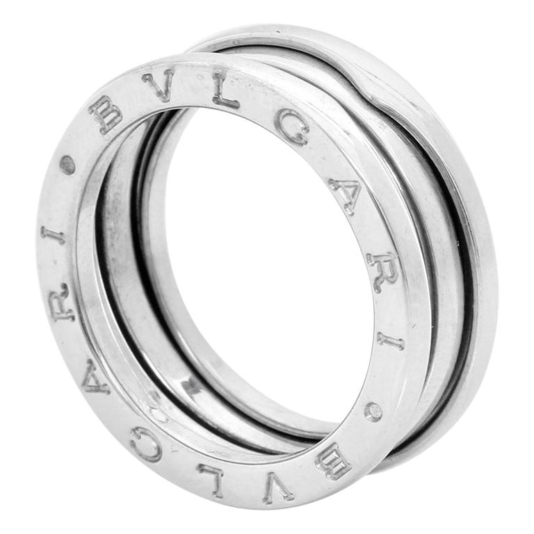 Zero 1 Three-Band White Gold Ring 