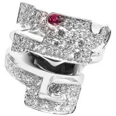 Cartier Le Baiser Du Dragon Ruby Diamond Gold Ring