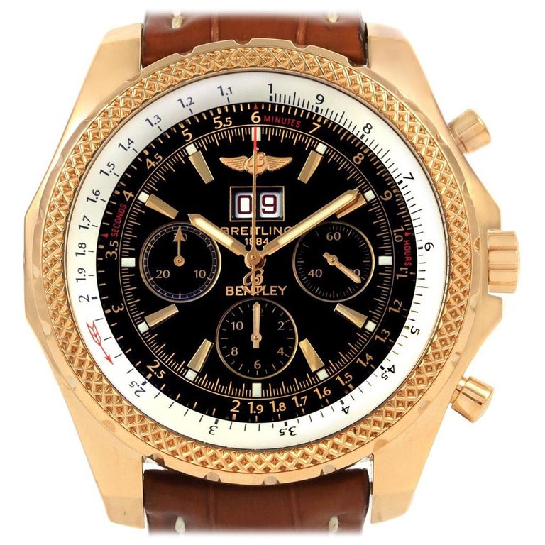 Breitling Bentley Motors 6 75 Yellow Gold Chronograph Men