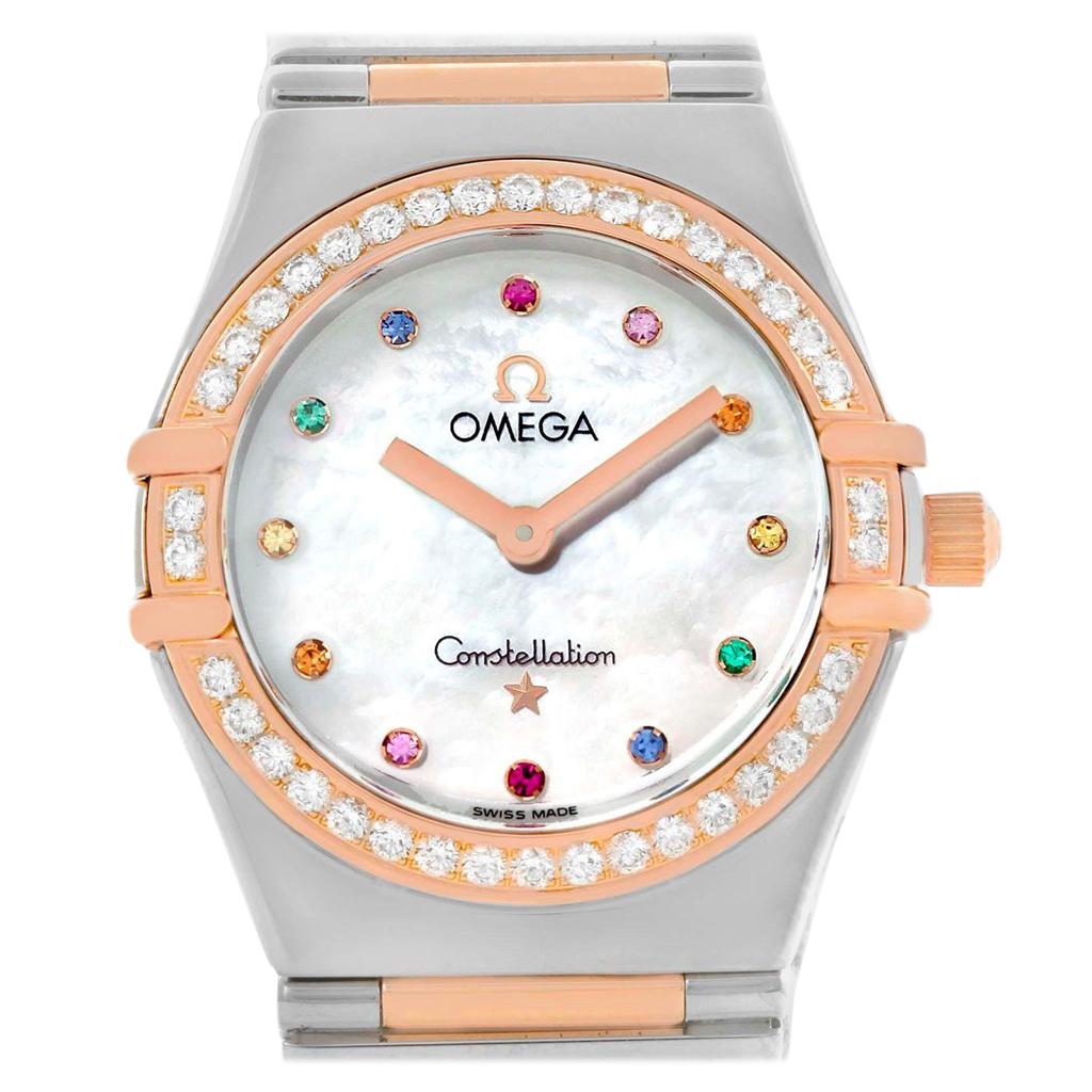 Omega Constellation Iris My Choice Steel Rose Gold Ladies Watch 1373.79 For Sale