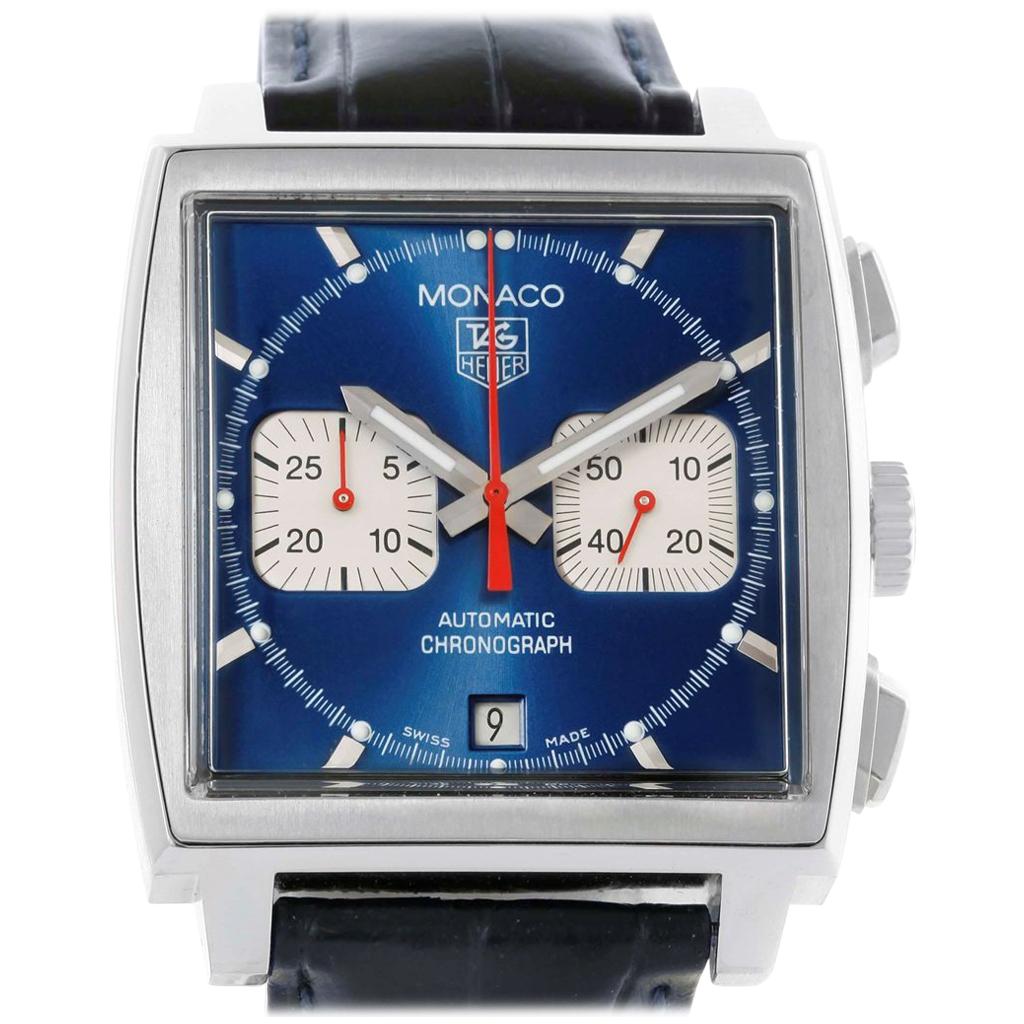 TAG Heuer Monaco Blue Dial Automatic Chronograph Men's Watch CW2113