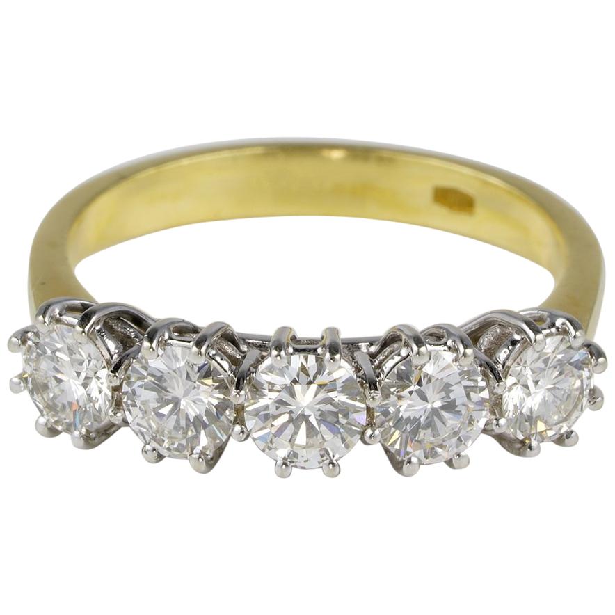  Vintage Five-Stone Diamond Ring