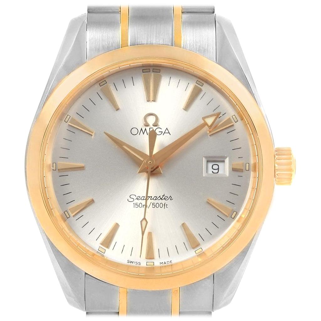 Omega Seamaster Aqua Terra Midsize Steel Yellow Gold Watch 2318.30.00