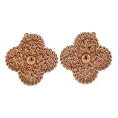 Van Cleef & Arpels Vintage Alhambra Rose Gold Earrings