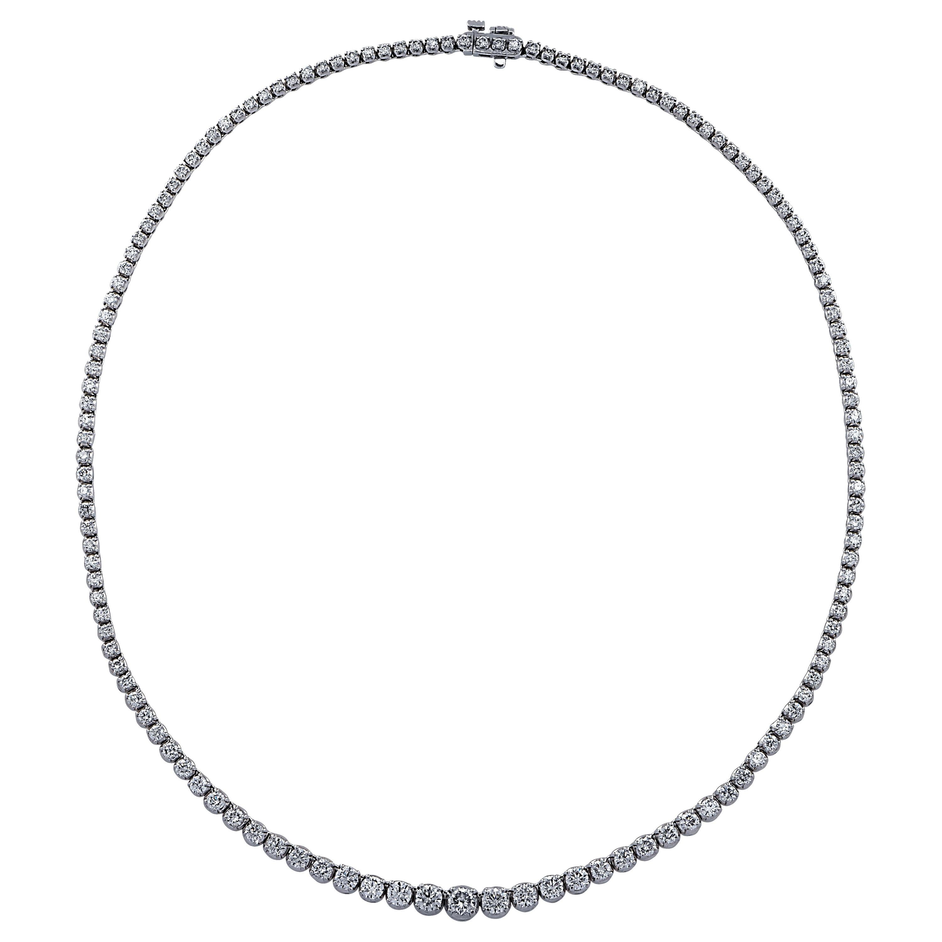 6.5 Carat Diamond Riviere Necklace