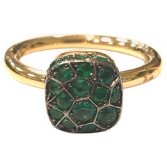Pomellato Emerald Nudo Ring Set in 18 Karat