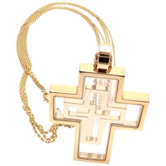 Chopard Cross Extra Large Yellow Gold Pendant Necklace