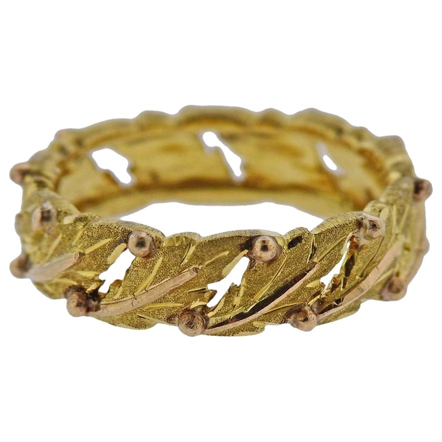 Mario Buccellati Leaf Gold Band Ring