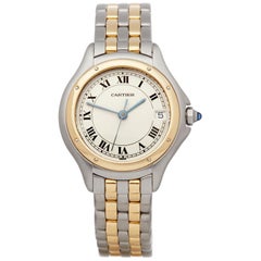 Cartier Cougar Stainless Steel & 18k Yellow gold 187906 Ladies Wristwatch