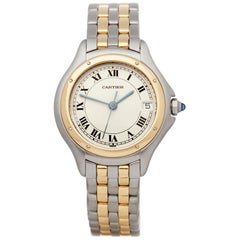 Cartier Cougar Edelstahl & 18k Gelbgold 187906 Damen-Armbanduhr